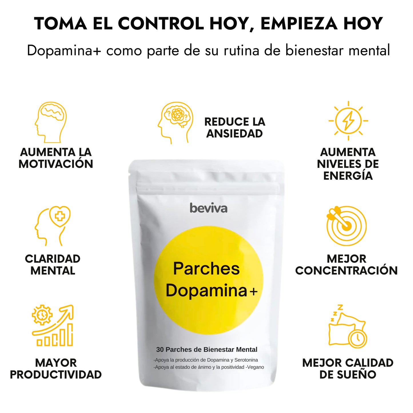 Beviva Parches Dopamina+ (30 + 60 GRATIS)