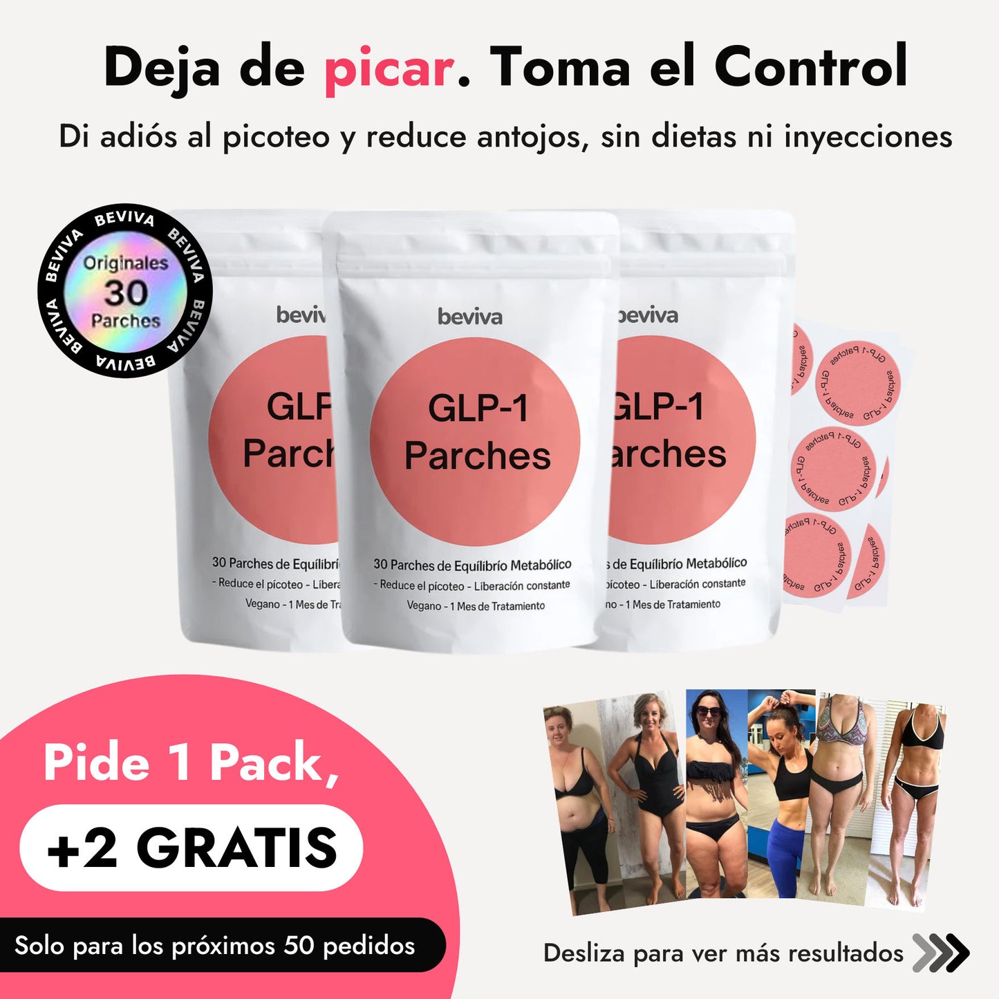 Beviva GLP-1 Parches (30 + 60 GRATIS)